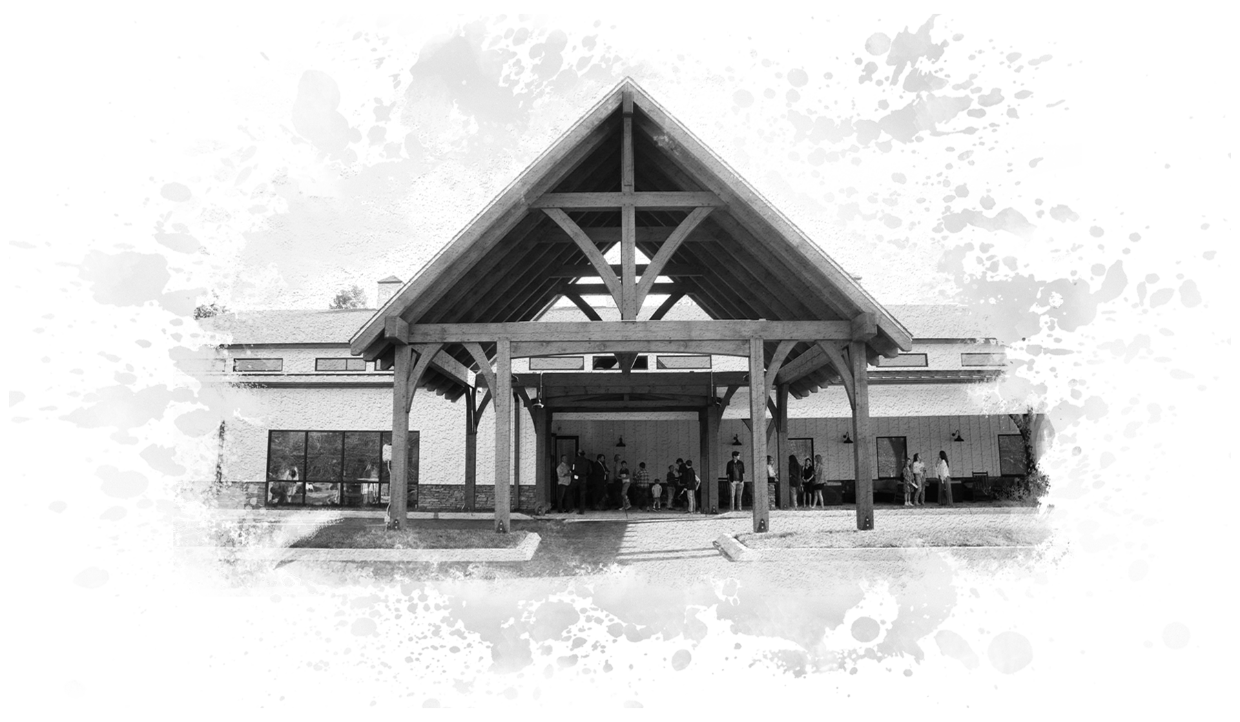 Basswood Church Photo Black and White');